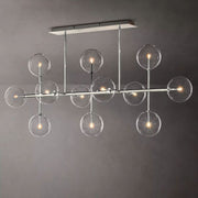 Sierra Glass Globe Modern Linear Chandelier 72"W