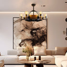 Caged Ceiling Fan with Lights Black Vintage Rustic Farmhouse Chandelier 38.5" - Blushlighting