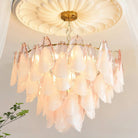 Caia Murano Glass Chandelier for Living Room - Dia 50cm x H 35cm / ∅ 19.6″ x H 13.7″Pink & WhiteBlushlighting