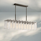 Calametta Glass Rectangular Chandelier 60" 72" - Blushlighting