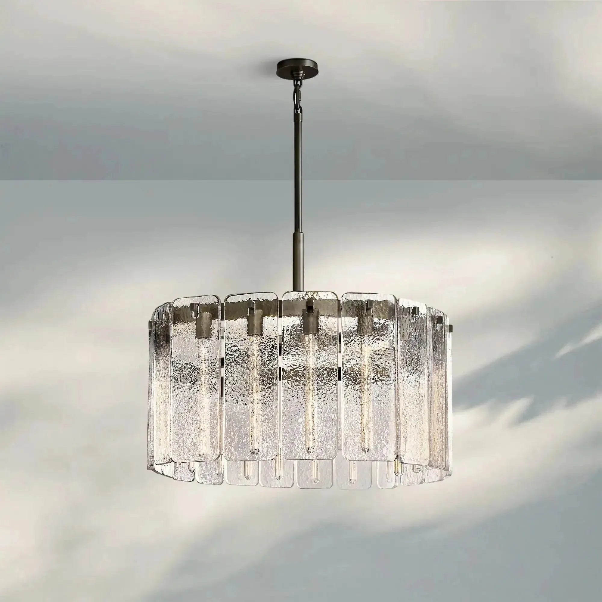 Calametta Glass Round Chandelier 36" 48" 60" - Blushlighting