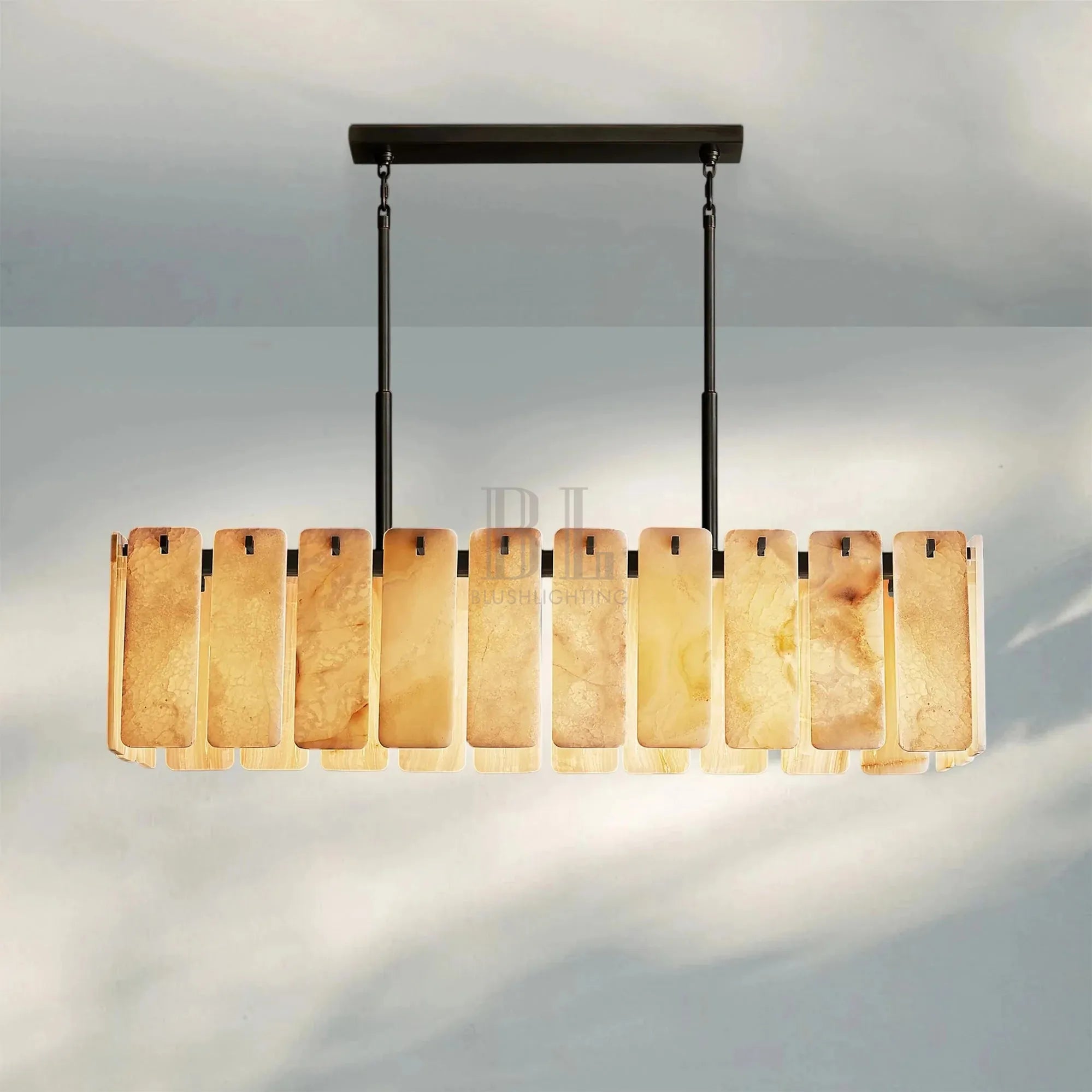 Calametta Onyx Rectangular Chandelier 60" 72'' - Blushlighting