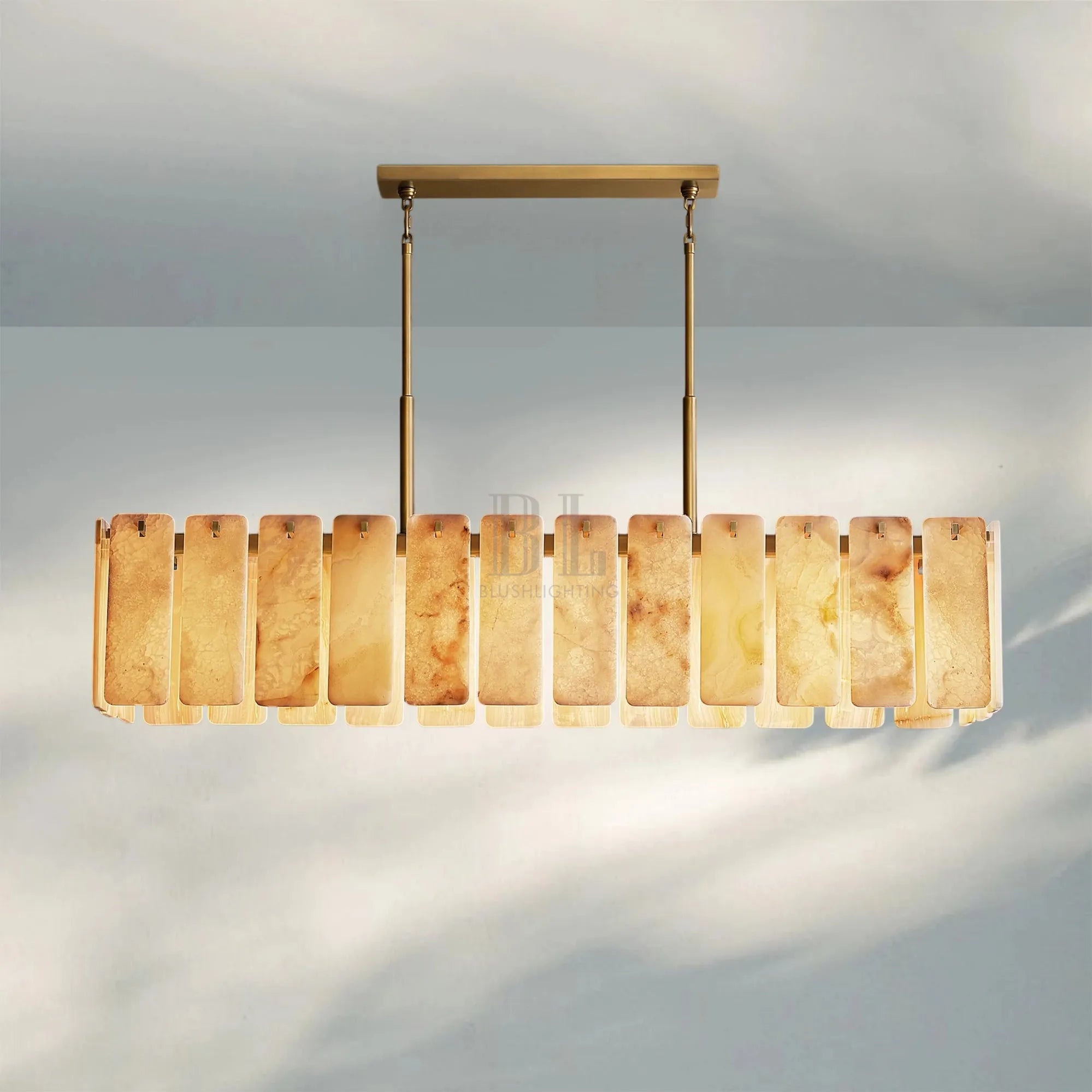Calametta Onyx Rectangular Chandelier 60" 72'' - Blushlighting