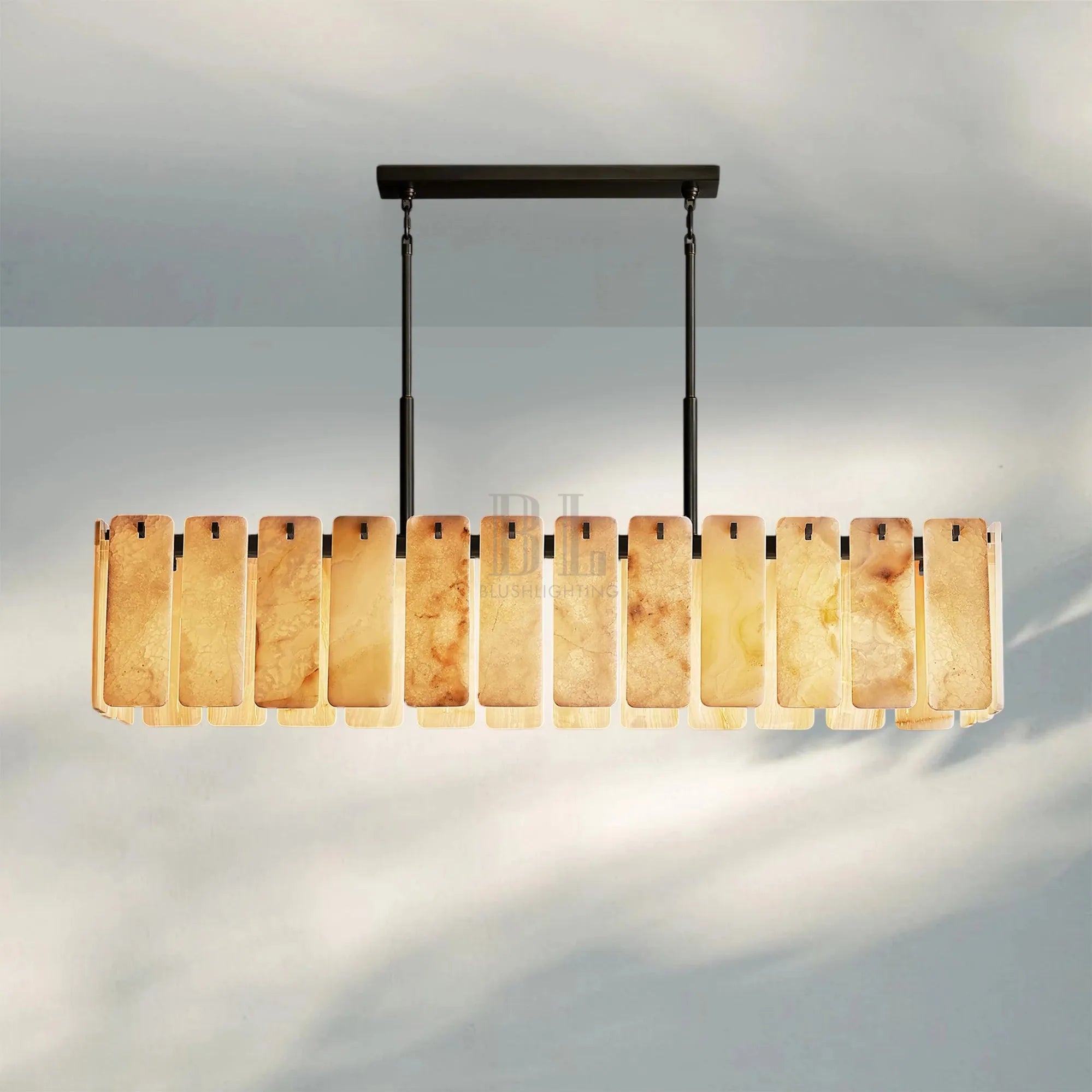 Calametta Onyx Rectangular Chandelier 60" 72'' - Blushlighting