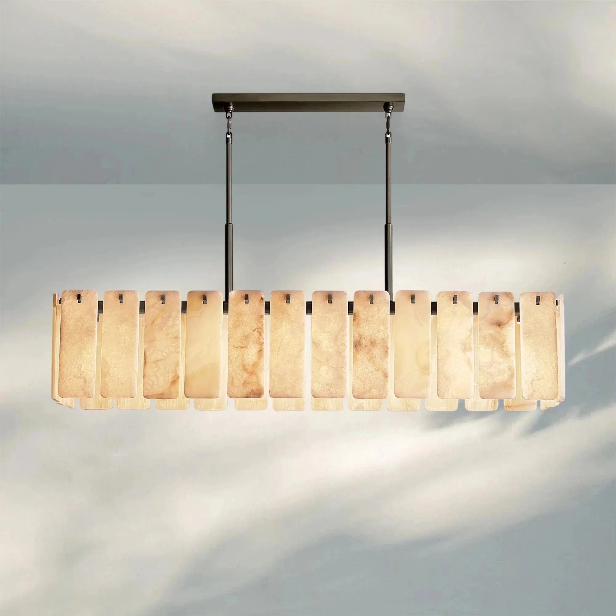 Calametta Onyx Rectangular Chandelier 60" 72'' - Blushlighting