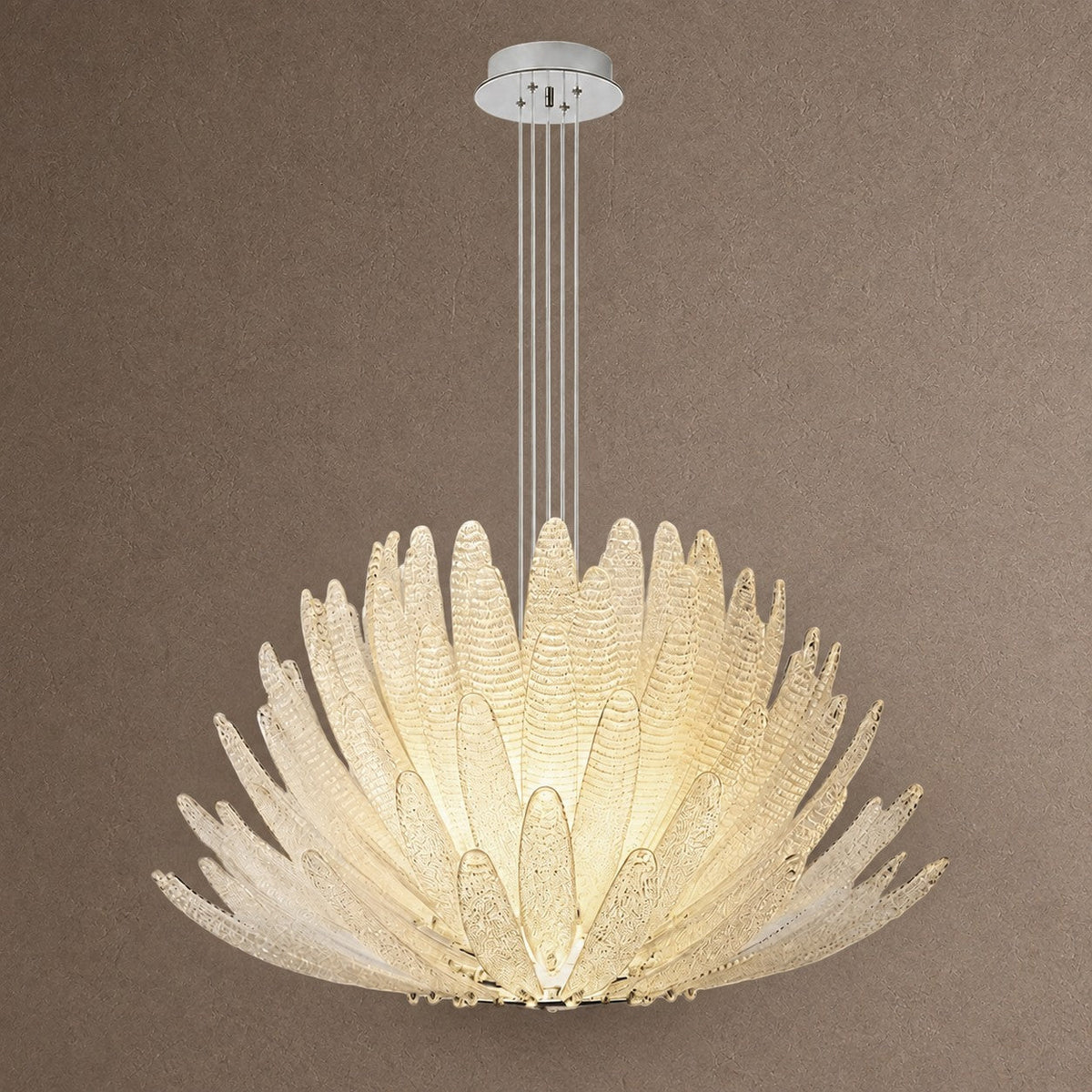 Calista Glass Round Chandelier - 32.7" Dia x 21.7" HBlushlighting