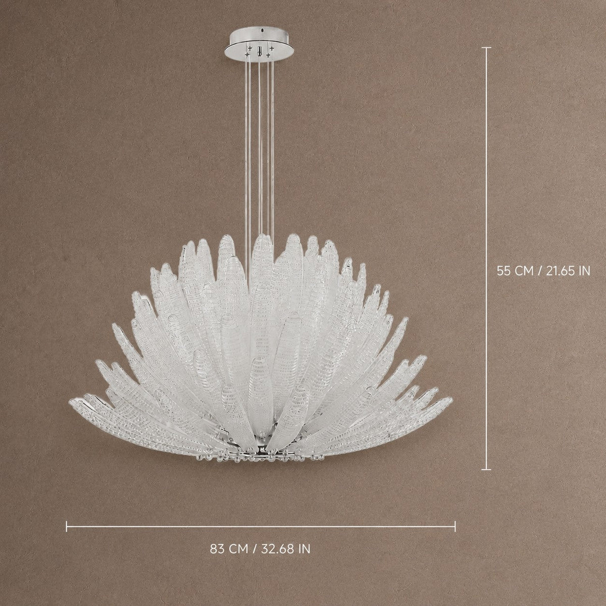 Calista Glass Round Chandelier - 32.7" Dia x 21.7" HBlushlighting