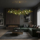 Calla Ginko Leaf Linear Chandelier - GreenL59.06" (150cm)Warm Light 2700KBlushlighting