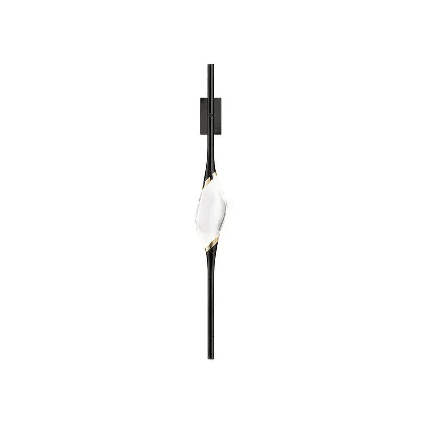 Callista Modern Crystal Linear Wall Sconce - BlackBlushlighting