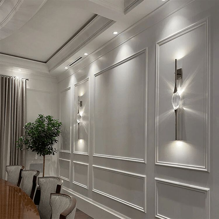 Callista Modern Crystal Linear Wall Sconce - BlackBlushlighting