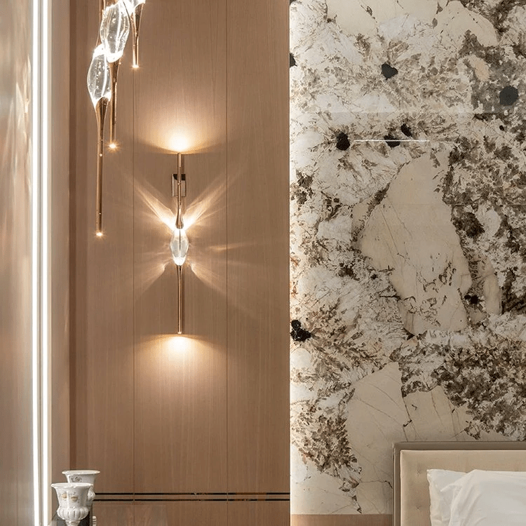 Callista Modern Crystal Linear Wall Sconce - BlackBlushlighting