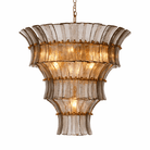 Calyra Tiered Glass Chandelier - ∅ 26.4″ x H 23.6″Grey & GoldBlushlighting