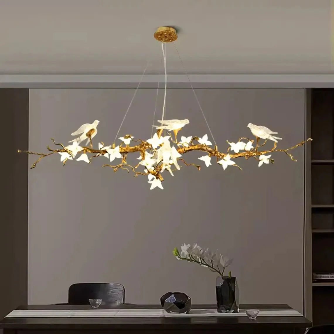 Calyx Bird Branch Chandelier for Dining Room - Copper49.2" (125cm)Warm White 3000KBlushlighting