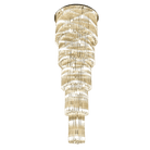 Camille Multiple Tier Crystal Chandelier - Diameter( 15.8 in ) x Height ( 39.4 in )3 LayersBlushlighting