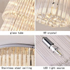 Camille Multiple Tier Crystal Chandelier - Diameter( 15.8 in ) x Height ( 39.4 in )3 LayersBlushlighting