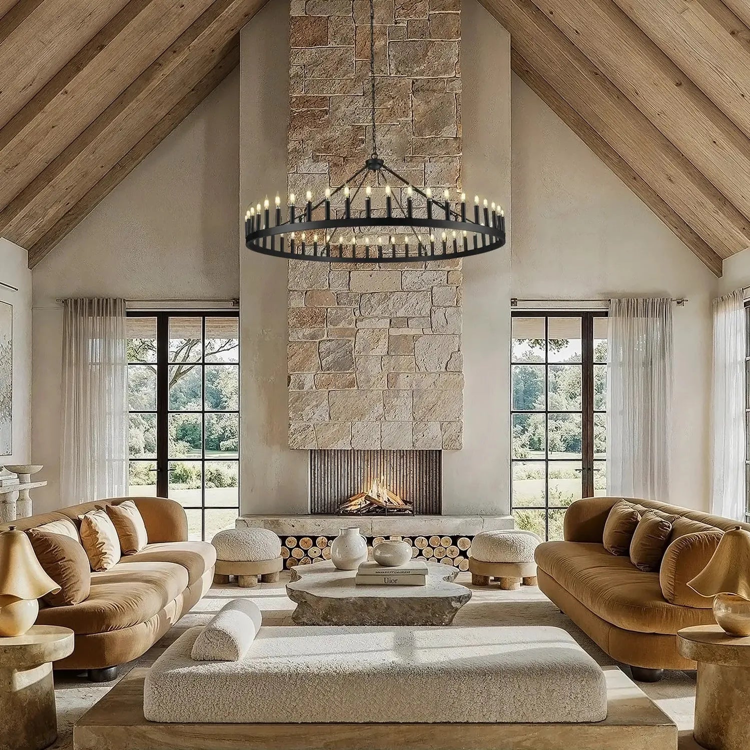 Camina Luxury Vintage Round Chandelier-