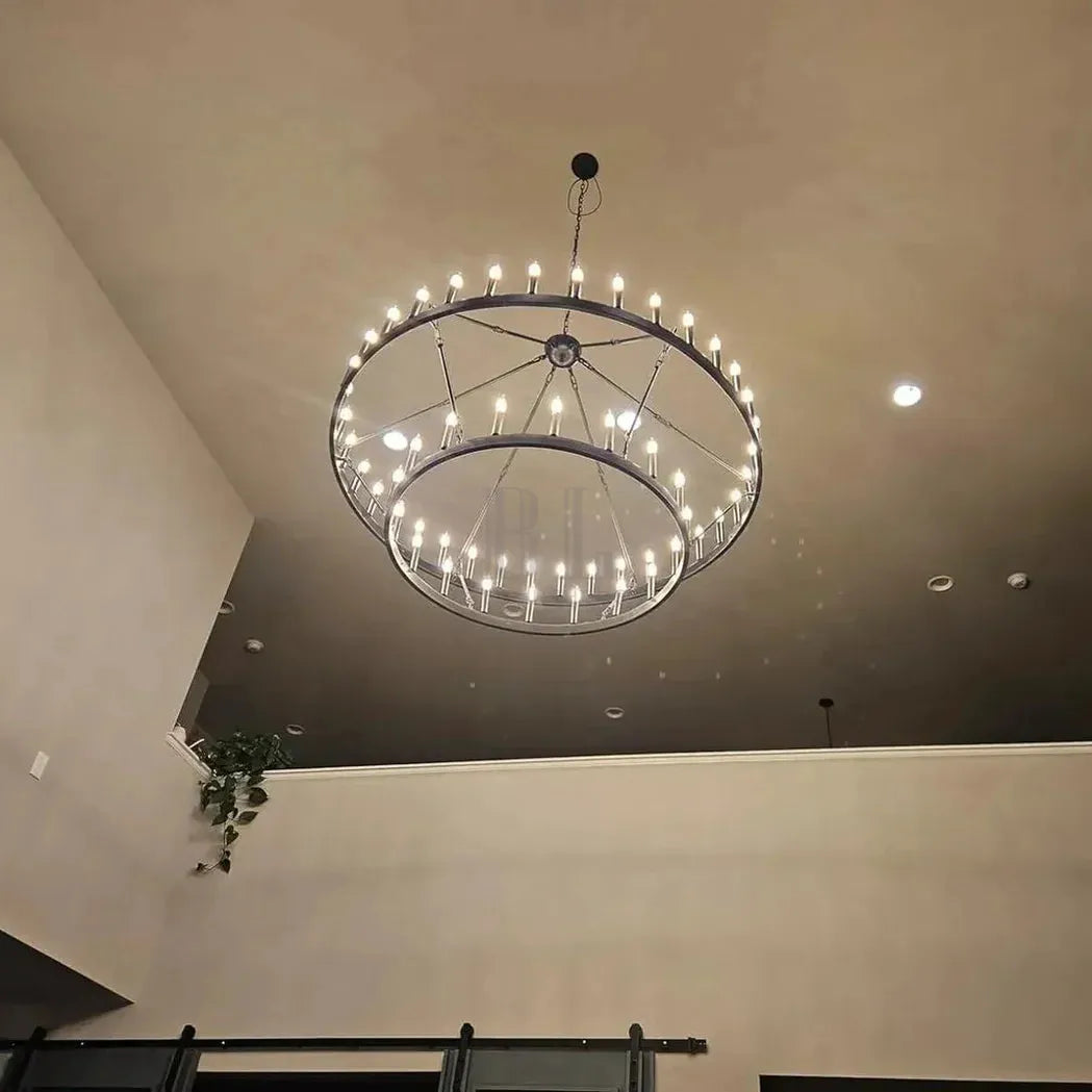 Camina Vintage 2-Tier Round Chandelier-