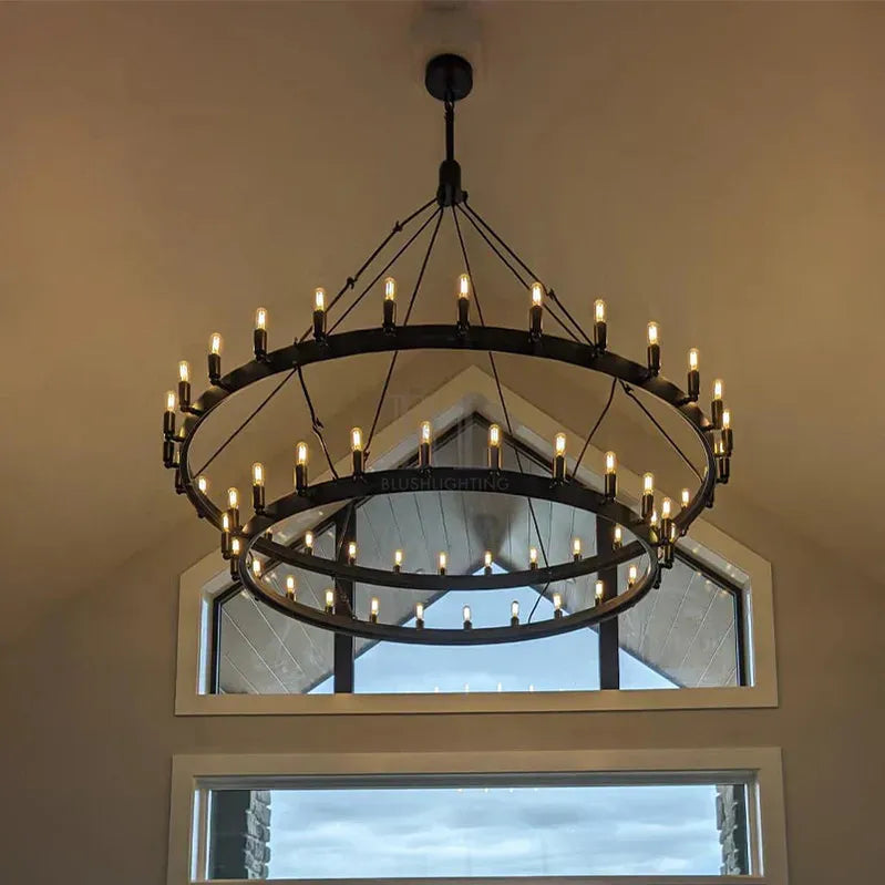 Camina Vintage 2-Tier Round Chandelier-