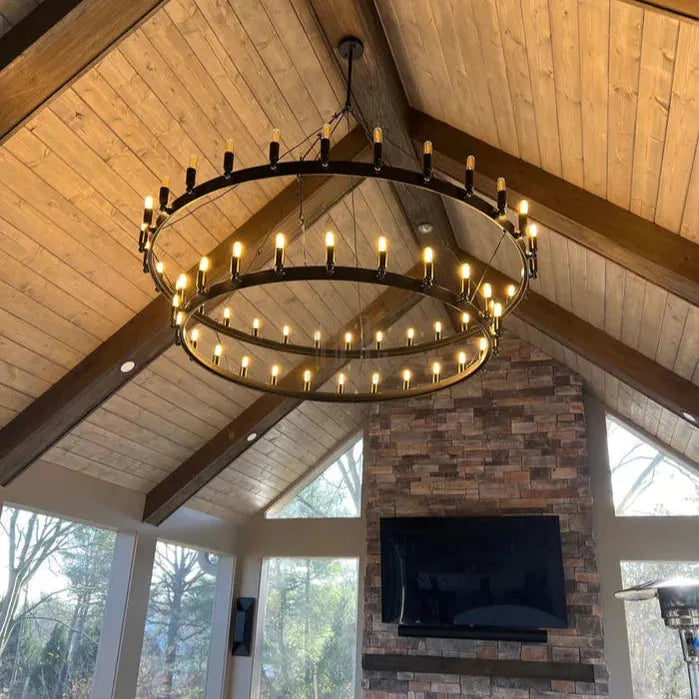 Camina Vintage 2-Tier Round Chandelier-