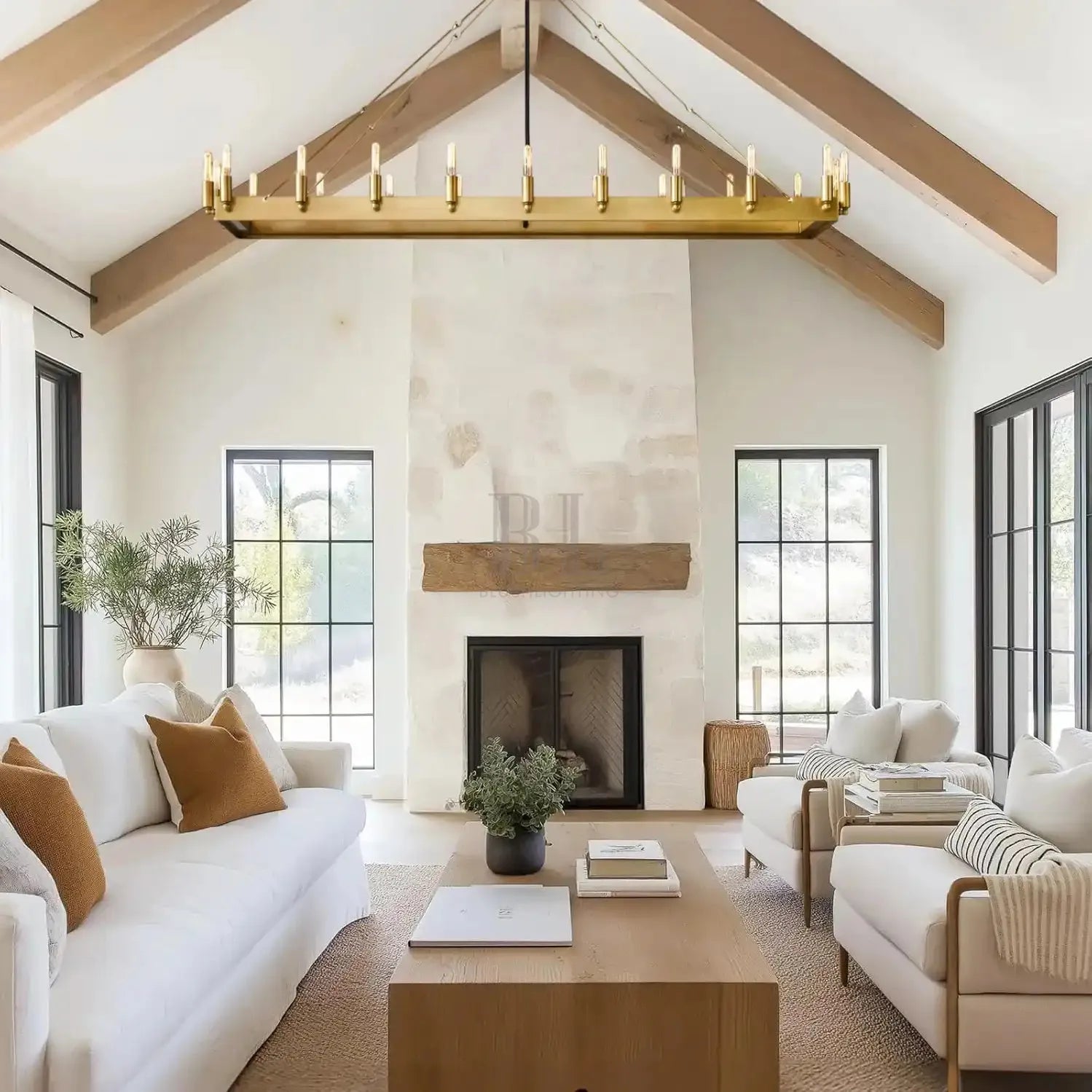 Camina Vintage Rectangle Chandelier 41’‘ 52’‘-