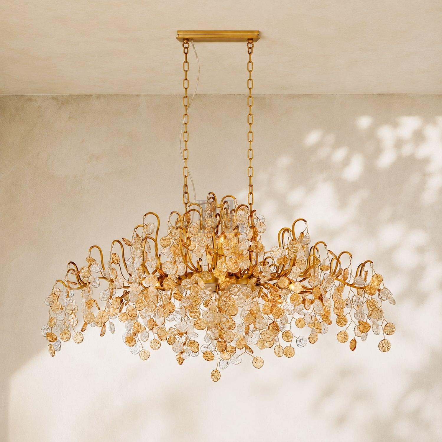 Campo Linear Chandelier 10 Light 45"W - Blushlighting