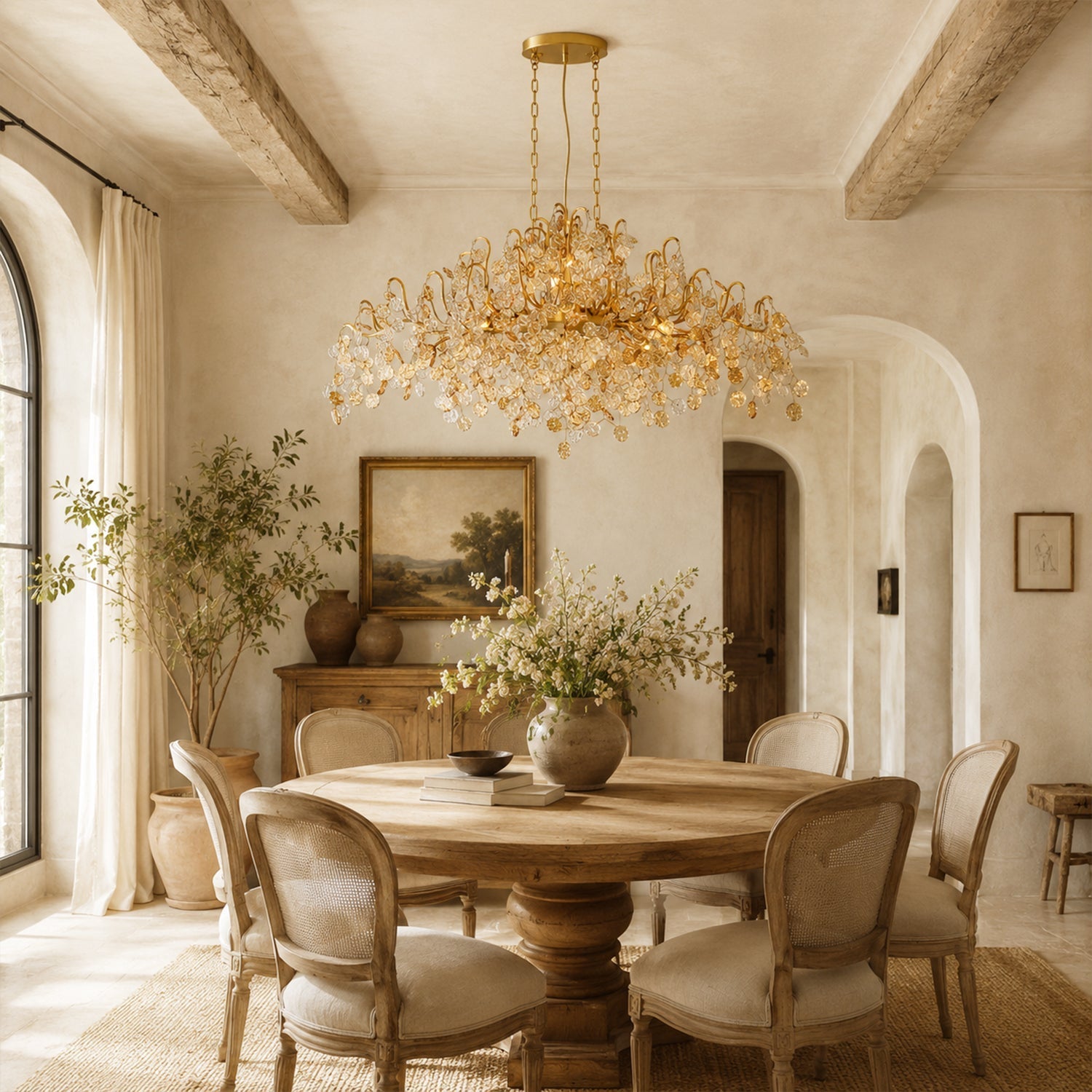 Campo Linear Chandelier 10 Light 45"W - Blushlighting
