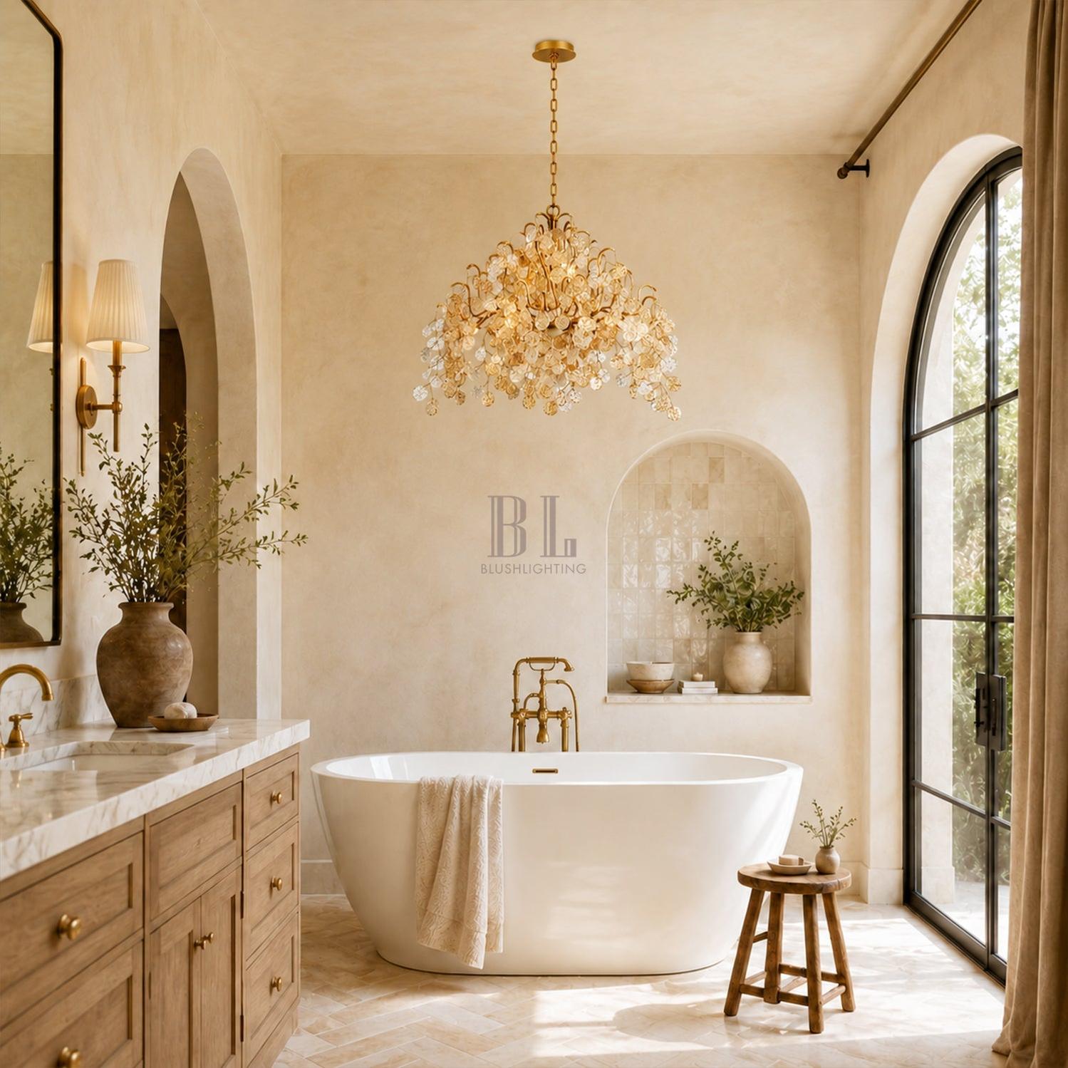 Campo Round Chandelier 11 Light 33"W - Blushlighting