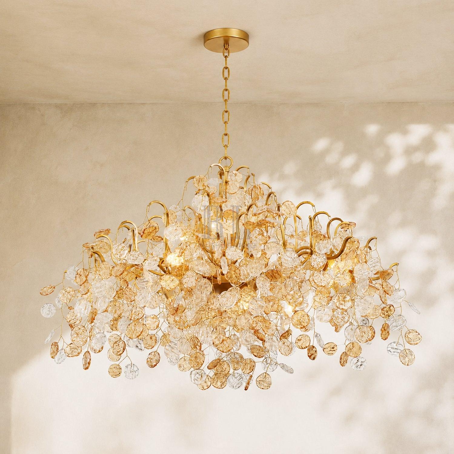 Campo Round Chandelier 8 Light 26"W - Blushlighting