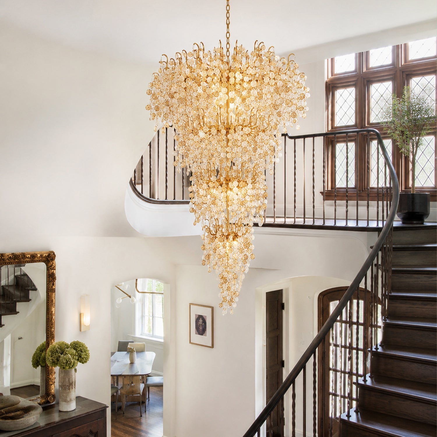 Campo Round Multi - Tier Chandelier 33 - Light 47"W - Blushlighting