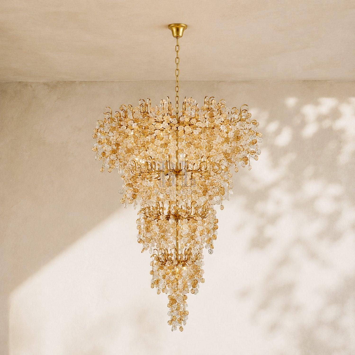 Campo Round Multi - Tier Chandelier 33 - Light 47"W - Blushlighting