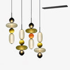 Candied Glass Combo Pendant Light - Long canopy 3 heads A3: L 19.7″ x W 4.7″ x H 59″Warm LightBlushlighting