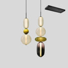 Candied Glass Combo Pendant Light - Long canopy 3 heads A3: L 19.7″ x W 4.7″ x H 59″Warm LightBlushlighting