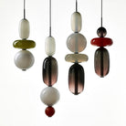 Candied Glass Combo Pendant Light - Long canopy 2 heads A1: L 11.8″ x W 4.7″ x H 59″Warm LightBlushlighting
