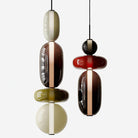 Candied Glass Combo Pendant Light - Long canopy 2 heads A1: L 11.8″ x W 4.7″ x H 59″Warm LightBlushlighting