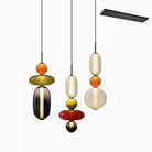 Candied Glass Combo Pendant Light - Long canopy 3 heads A1: L 19.7″ x W 4.7″ x H 59″Warm LightBlushlighting