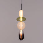 Candied Glass Combo Pendant Light - Long canopy 2 heads A1: L 11.8″ x W 4.7″ x H 59″Warm LightBlushlighting