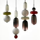 Candied Glass Combo Pendant Light - Long canopy 2 heads A1: L 11.8″ x W 4.7″ x H 59″Warm LightBlushlighting