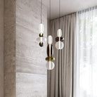Candied Glass Combo Pendant Light - Long canopy 2 heads A1: L 11.8″ x W 4.7″ x H 59″Warm LightBlushlighting