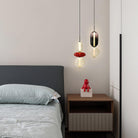 Candied Glass Combo Pendant Light - Long canopy 2 heads A1: L 11.8″ x W 4.7″ x H 59″Warm LightBlushlighting