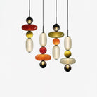 Candied Glass Combo Pendant Light - Long canopy 2 heads A1: L 11.8″ x W 4.7″ x H 59″Warm LightBlushlighting