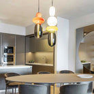 Candied Glass Combo Pendant Light - Long canopy 2 heads A1: L 11.8″ x W 4.7″ x H 59″Warm LightBlushlighting