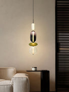 Candied Glass Combo Pendant Light - Long canopy 2 heads A1: L 11.8″ x W 4.7″ x H 59″Warm LightBlushlighting