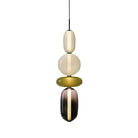 Candied Glass Combo Pendant Light - Long canopy 2 heads A1: L 11.8″ x W 4.7″ x H 59″Warm LightBlushlighting