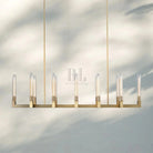 Cannel Candlestick Glass Linear Chandelier-
