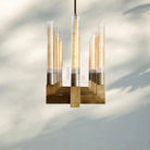 Cannel Candlestick Glass Linear Chandelier-