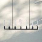Cannel Candlestick Glass Linear Chandelier-