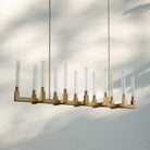 Cannel Candlestick Glass Linear Chandelier-