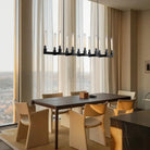 Cannel Candlestick Glass Linear Chandelier-Blushlighting