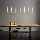 Cannel Candlestick Glass Linear Chandelier-Blushlighting
