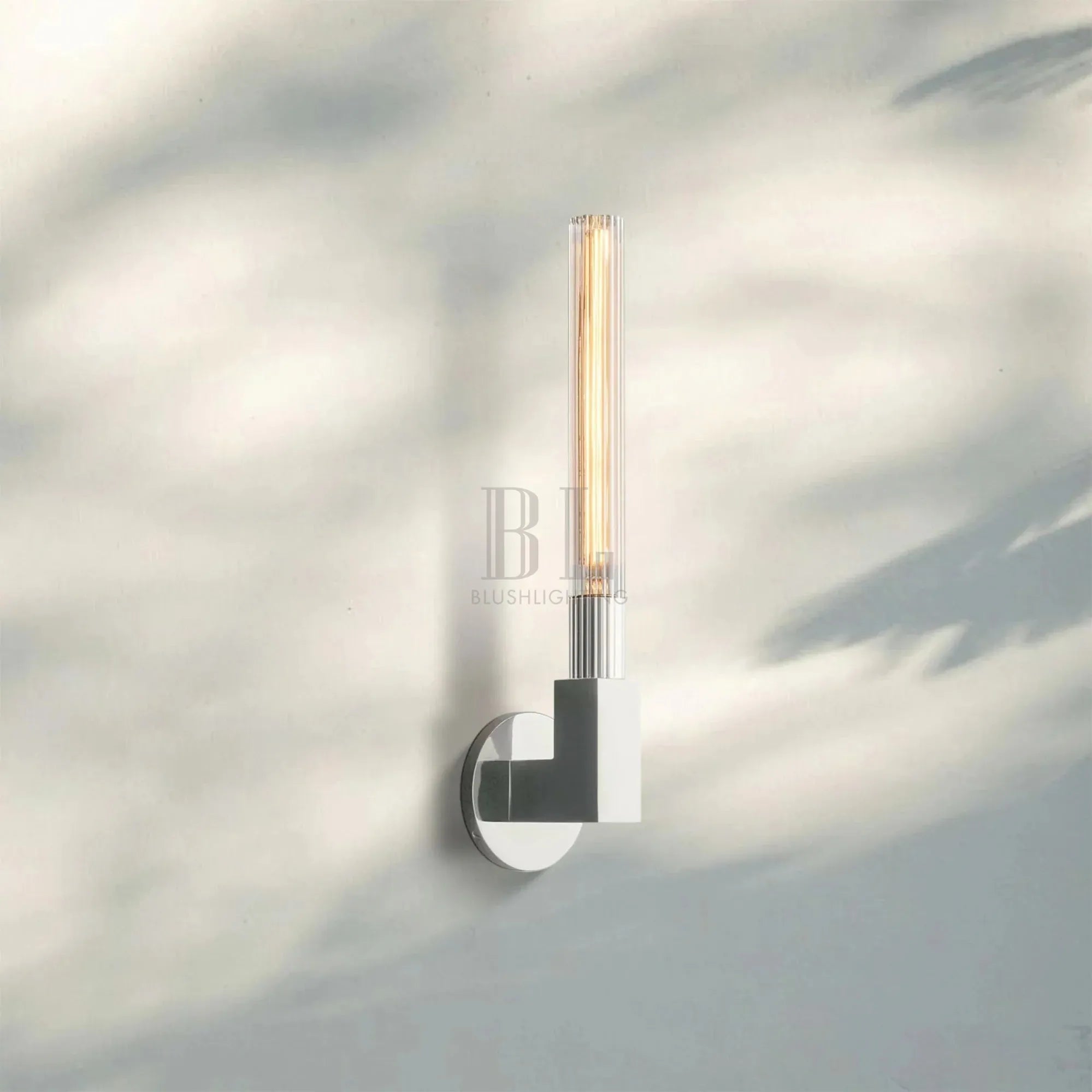 Cannel Single Wall Sconce-Nickel-